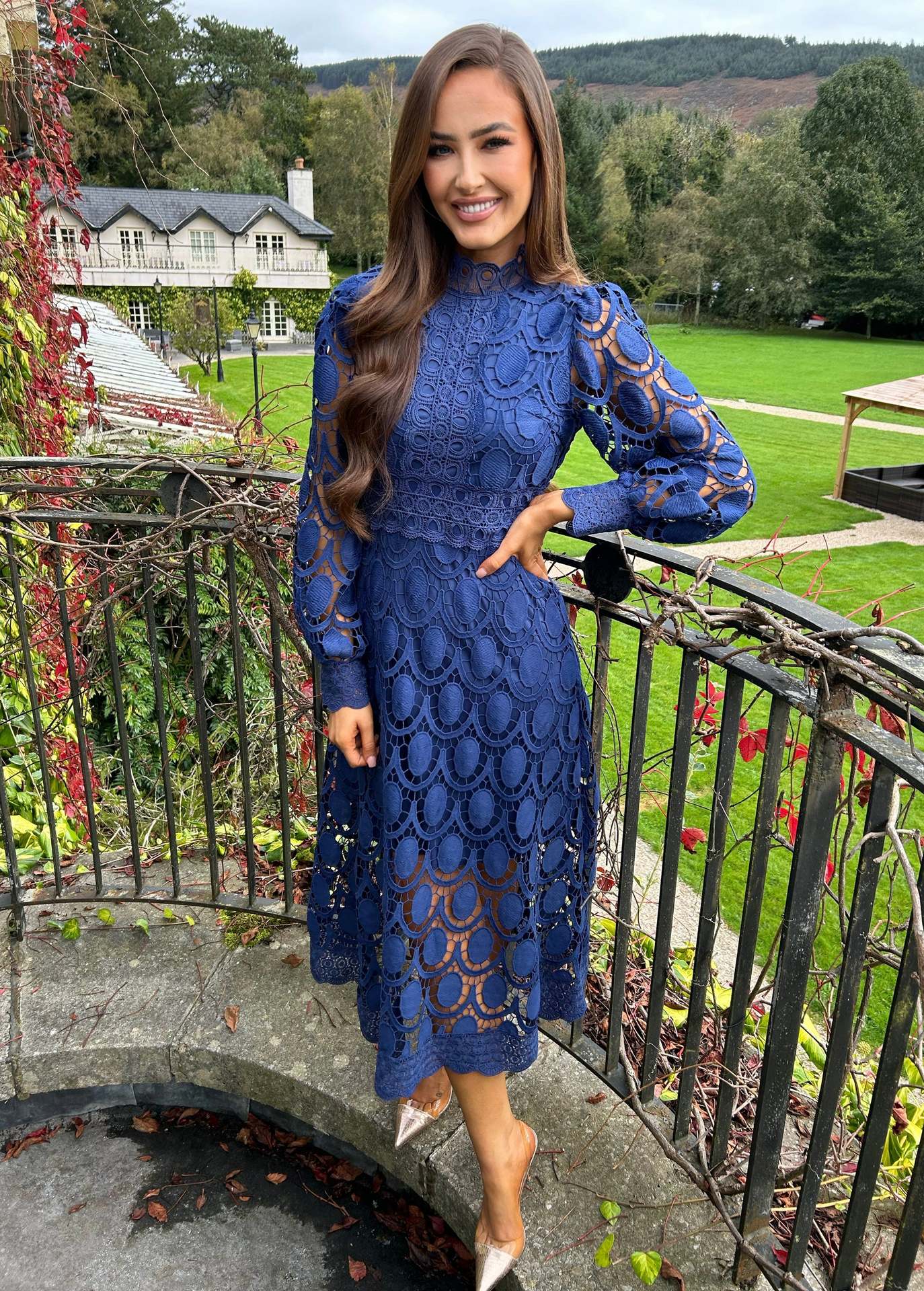 Was soll ich morgen anziehen?✨Elegantes Langarm Spitzenkleid für Damen