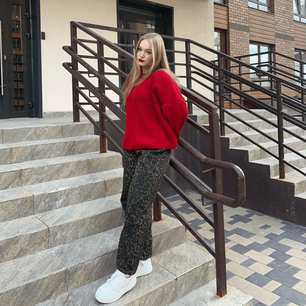 2025 Viral Jeans mit Leopardenmuster