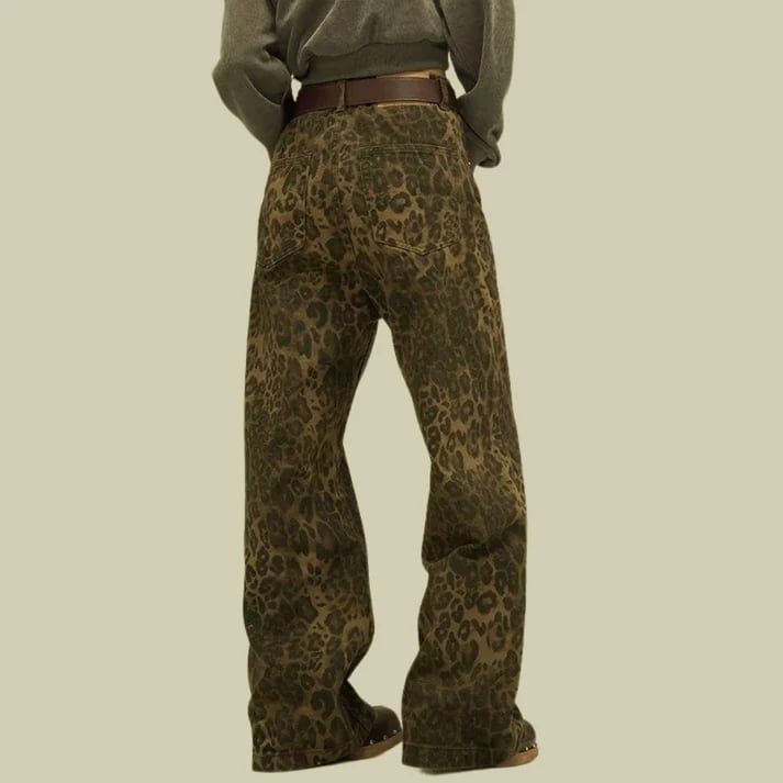 2025 Viral Jeans mit Leopardenmuster