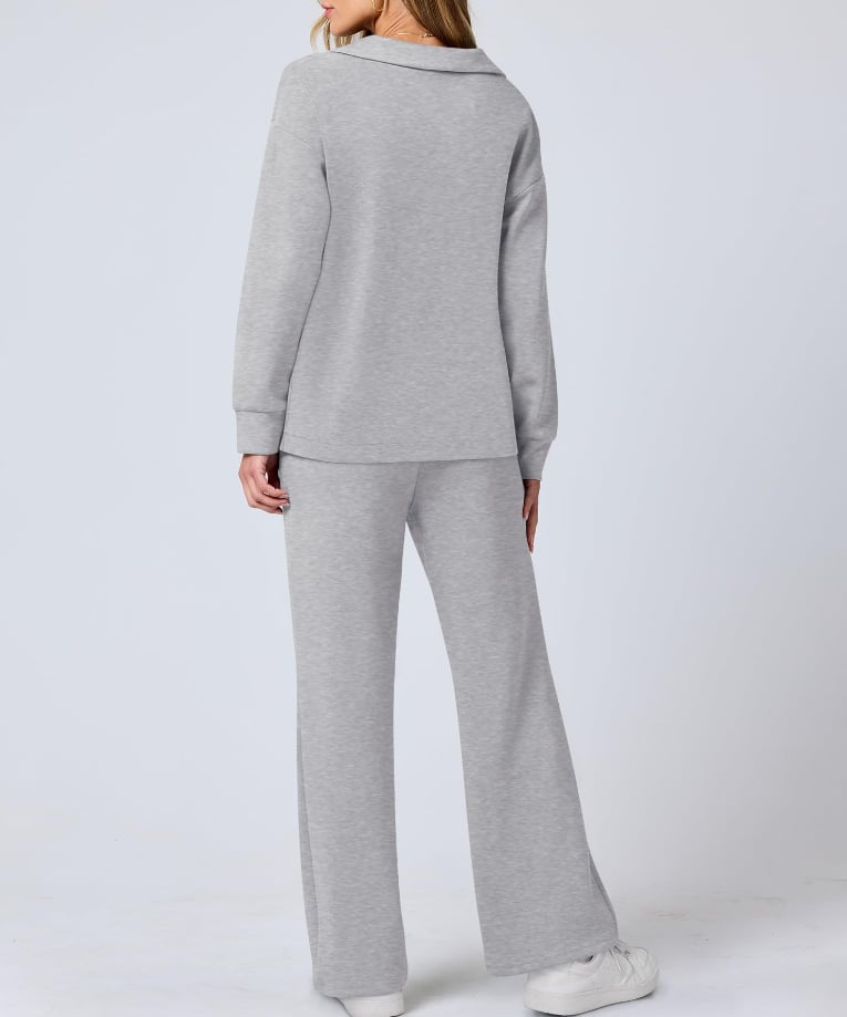 ⏰Bis zu 49 % Rabatt!🔥Damen 2-teilige Sets, lässige Langarm-Sweatanzüge