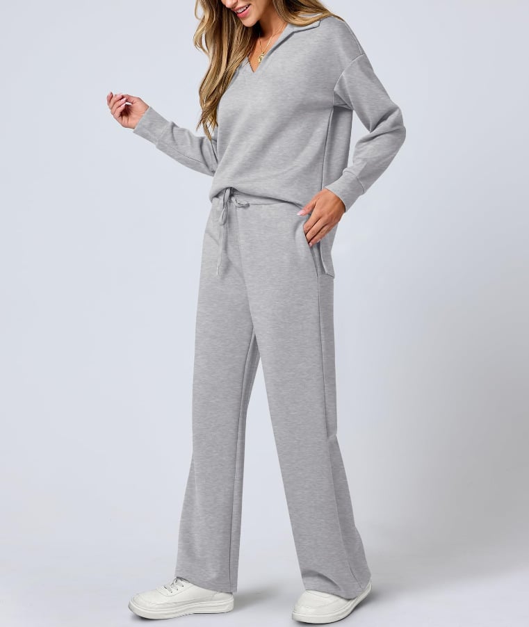 ⏰Bis zu 49 % Rabatt!🔥Damen 2-teilige Sets, lässige Langarm-Sweatanzüge