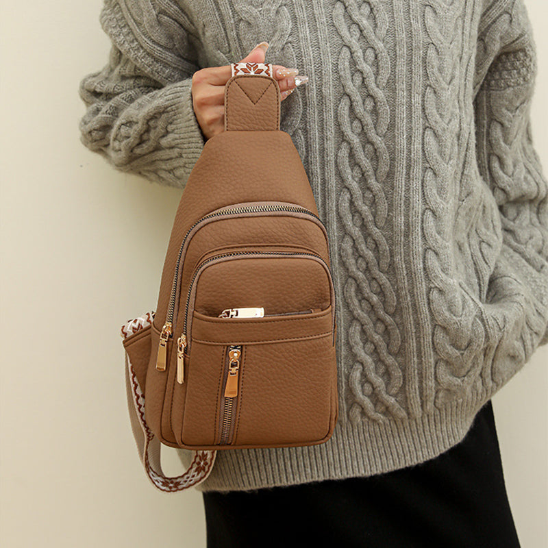 🔥50 % RABATT🔥Brusttasche aus Vintage-PU-Leder für Damen