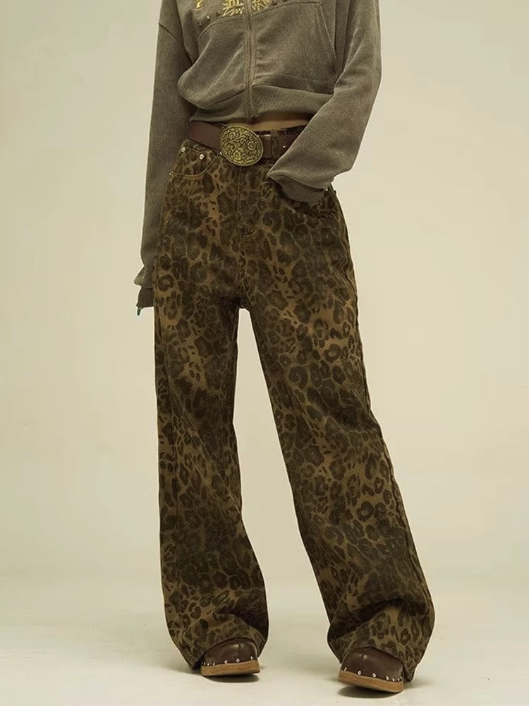 2025 Viral Jeans mit Leopardenmuster