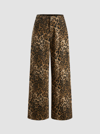 2025 Viral Jeans mit Leopardenmuster