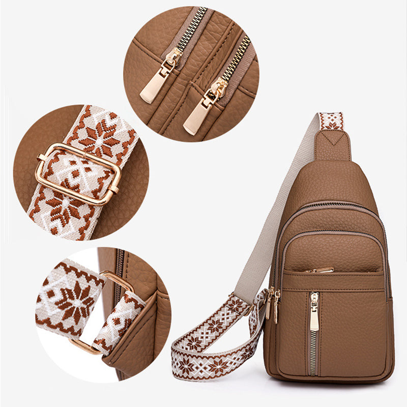 🔥50 % RABATT🔥Brusttasche aus Vintage-PU-Leder für Damen