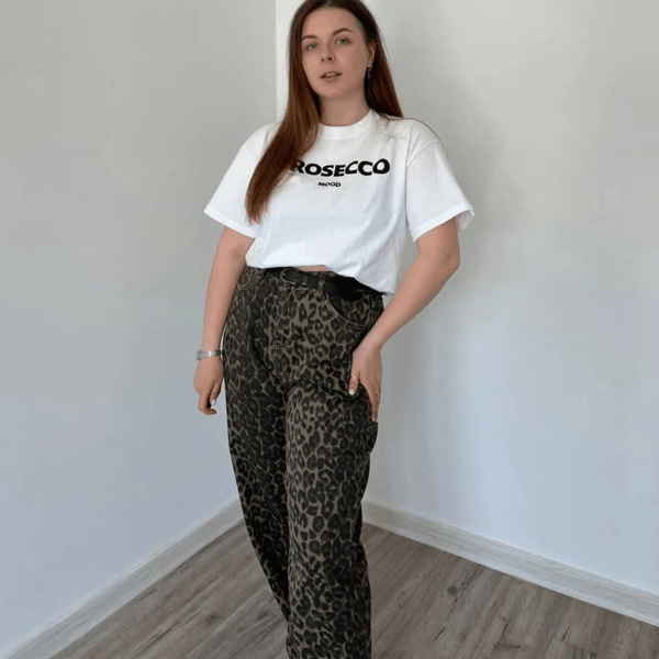 2025 Viral Jeans mit Leopardenmuster