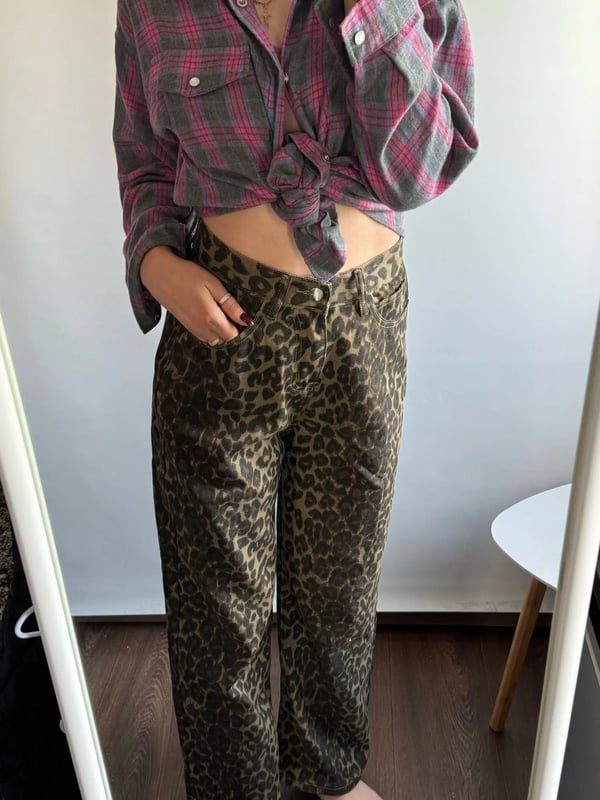 2025 Viral Jeans mit Leopardenmuster