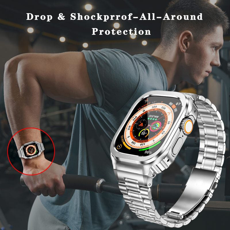 đ„50% Rabattđ„Mode-Edelstahl-Armband Legierung Fall fĂŒr Apple Watch
