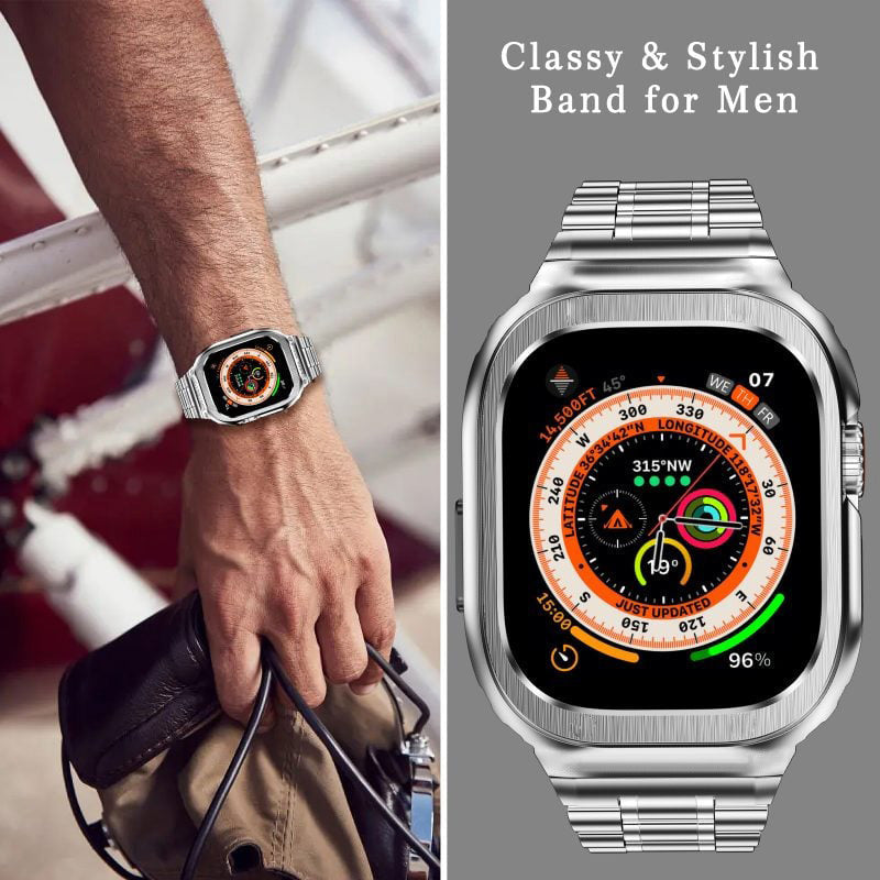 đ„50% Rabattđ„Mode-Edelstahl-Armband Legierung Fall fĂŒr Apple Watch