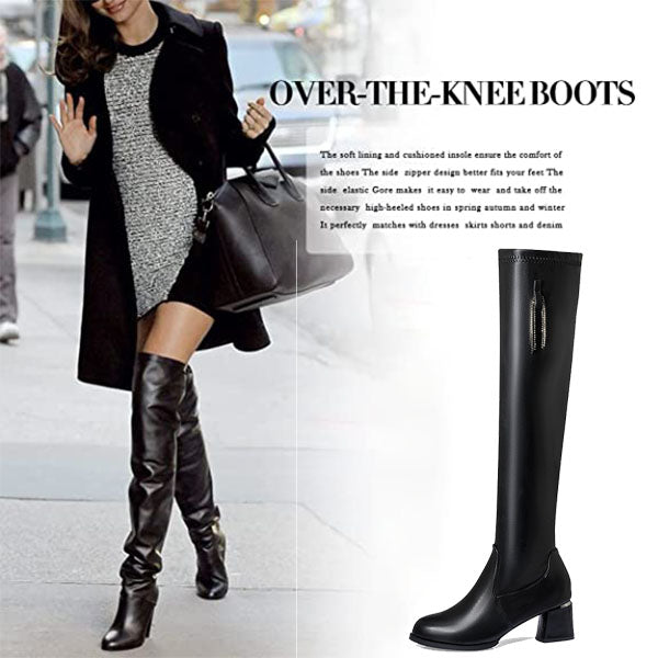 🌸Zeitlich begrenzt 50% Rabatt ✨Herbst-Winter-Serie✨warme Lederstiefel für Damen