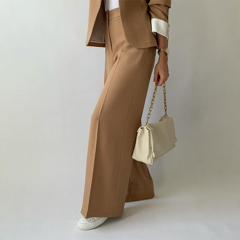 Herbst-Special 🍂 Eleganter Damen-Patchwork Stehkragen-Blazer und Hose