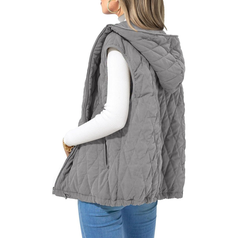 Leichte Weste mit Kapuze für Damen
