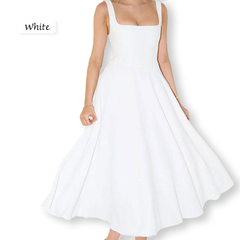 Fließendes A-Linien-Tank-Midikleid