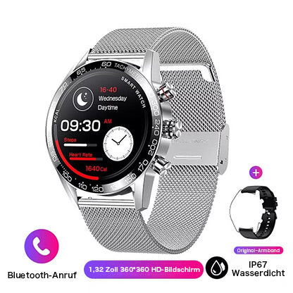 SMARTWATCH BENUTZERDEFINIERTES ZIFFERBLATT, SPORT WASSERDICHT BLUETOOTH ANRUF SMARTWATCH ECG+PPG