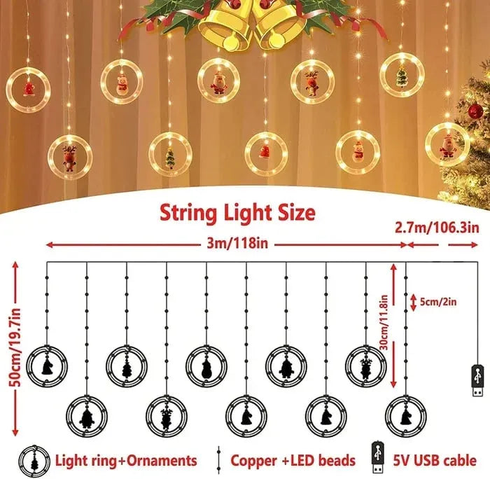 đ
Weihnachtsdekor-Ringlichter