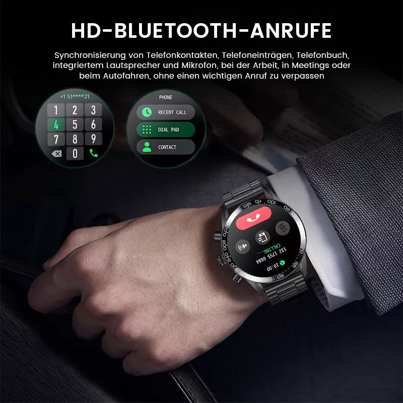 SMARTWATCH BENUTZERDEFINIERTES ZIFFERBLATT, SPORT WASSERDICHT BLUETOOTH ANRUF SMARTWATCH ECG+PPG