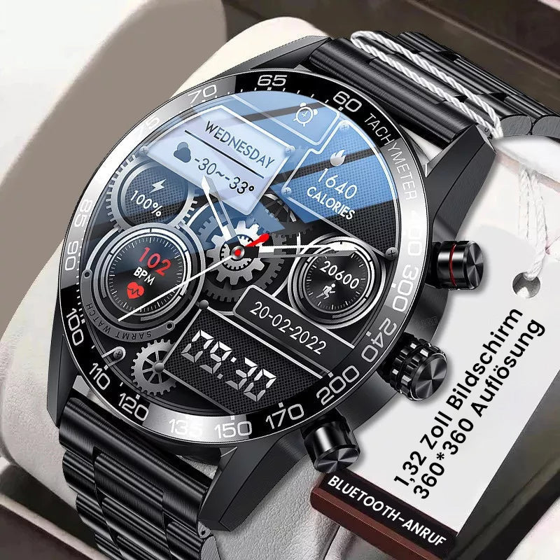 SMARTWATCH BENUTZERDEFINIERTES ZIFFERBLATT, SPORT WASSERDICHT BLUETOOTH ANRUF SMARTWATCH ECG+PPG