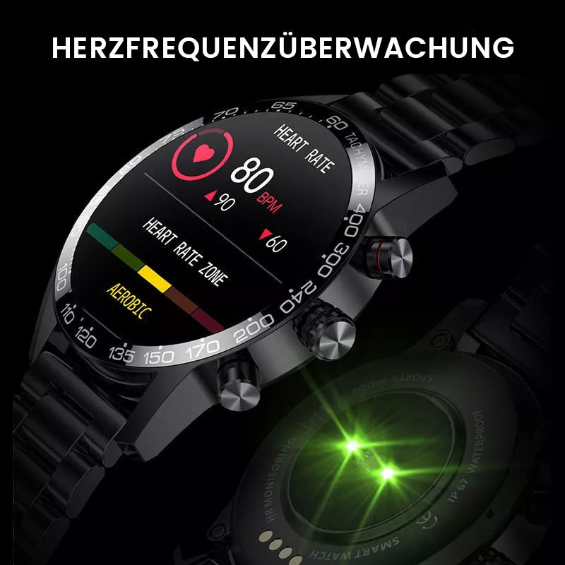 SMARTWATCH BENUTZERDEFINIERTES ZIFFERBLATT, SPORT WASSERDICHT BLUETOOTH ANRUF SMARTWATCH ECG+PPG