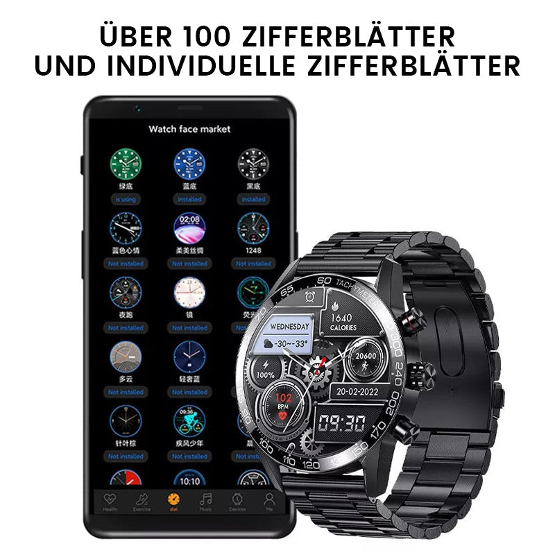 SMARTWATCH BENUTZERDEFINIERTES ZIFFERBLATT, SPORT WASSERDICHT BLUETOOTH ANRUF SMARTWATCH ECG+PPG