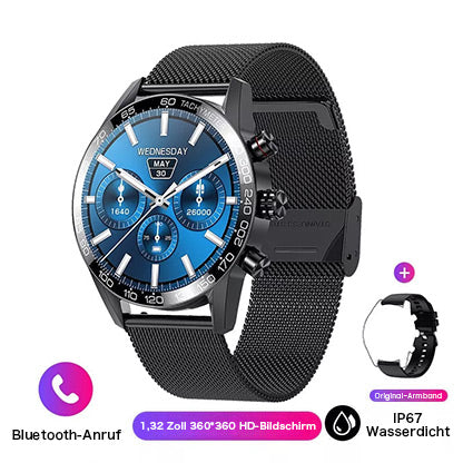 SMARTWATCH BENUTZERDEFINIERTES ZIFFERBLATT, SPORT WASSERDICHT BLUETOOTH ANRUF SMARTWATCH ECG+PPG