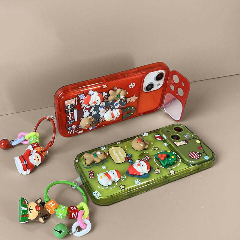 Weihnachtsbaum Anhänger Flip Mirror Case Cover für iPhone