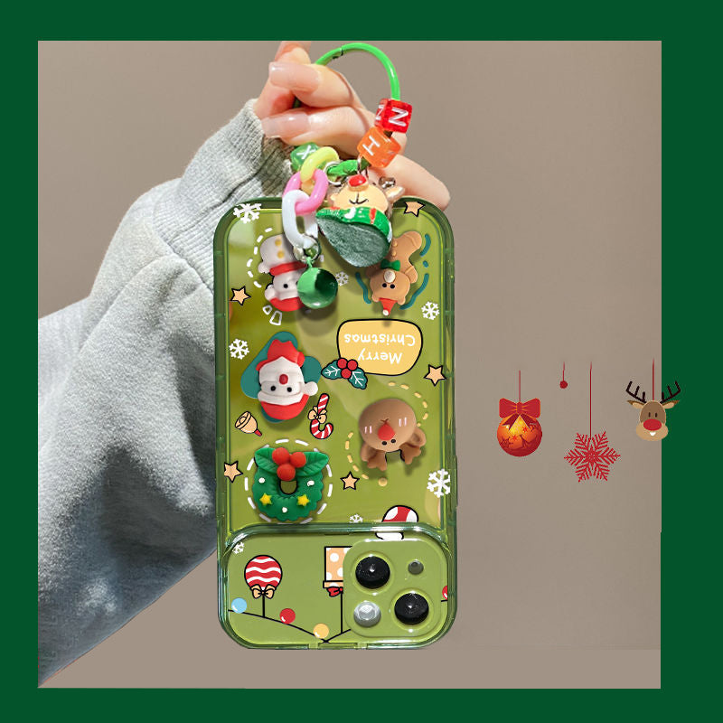 Weihnachtsbaum Anhänger Flip Mirror Case Cover für iPhone