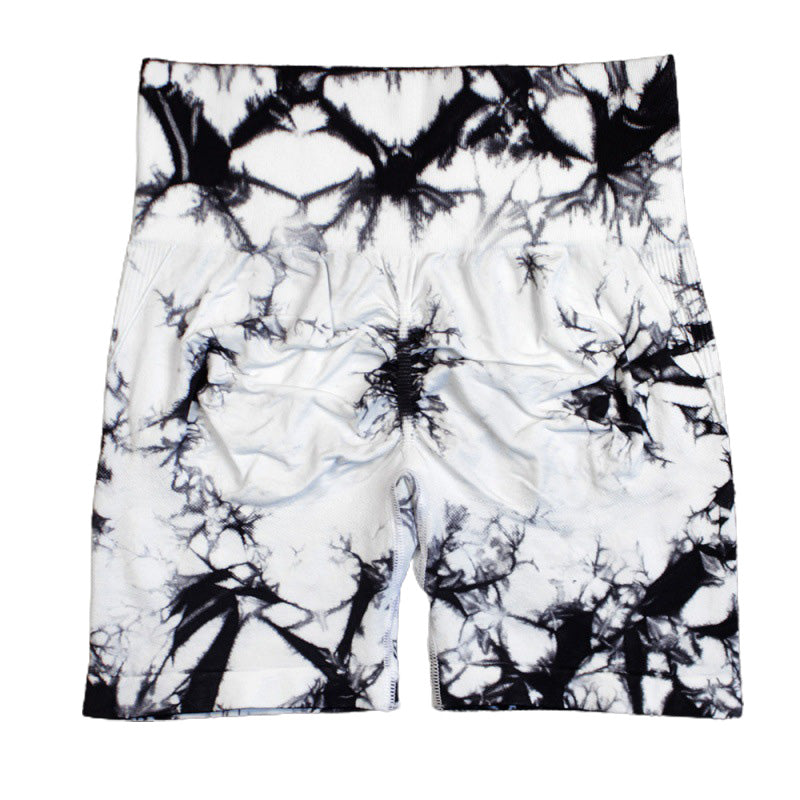 Zufällig gefärbte High-Stretch-Fitness-Shorts