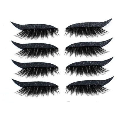 Einteiliger und wiederverwendbarer Aufkleber für Eyeliner und Wimpern