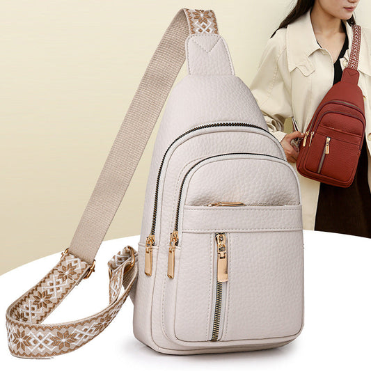 🔥50 % RABATT🔥Brusttasche aus Vintage-PU-Leder für Damen