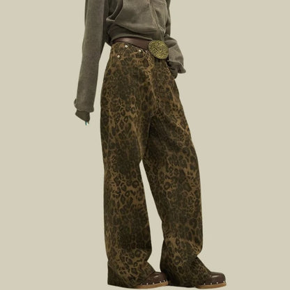 2025 Viral Jeans mit Leopardenmuster