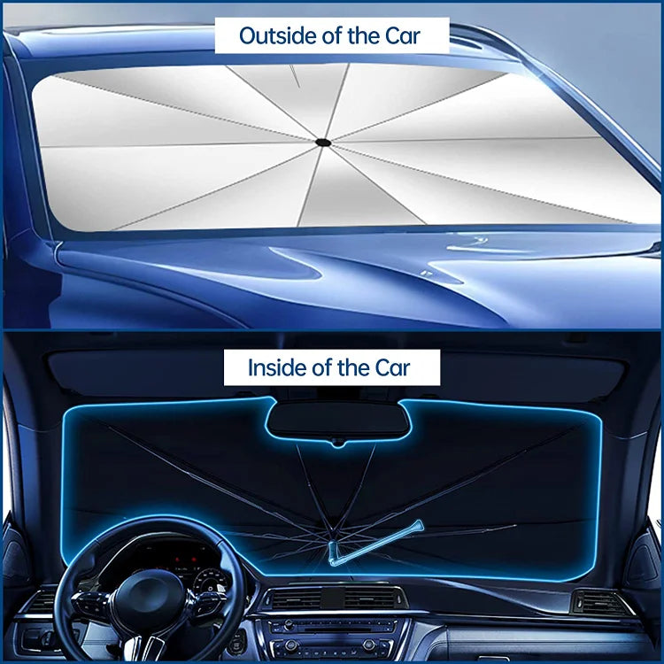 Auto Windschutzscheibe Sonnenschirm Regenschirm - faltbar Auto Regenschirm Sonnenschirm Abdeckung. Anti-UV-Auto-Windschutzscheibe (Wärmeisolierung Schutz) Auto-Windschutzscheibe deckt die meisten Autos ab