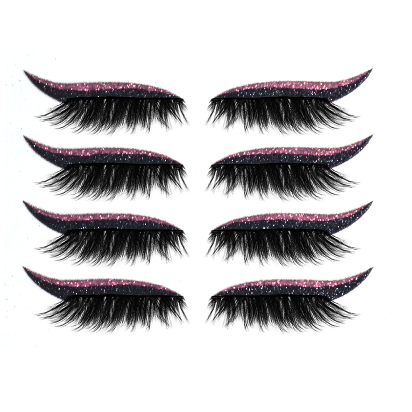 Einteiliger und wiederverwendbarer Aufkleber für Eyeliner und Wimpern