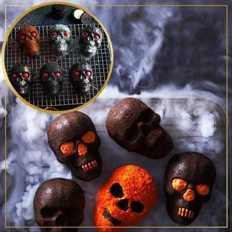 💀Halloween 3D-Skelett-Kuchenform – Aluminium-Kuchenform