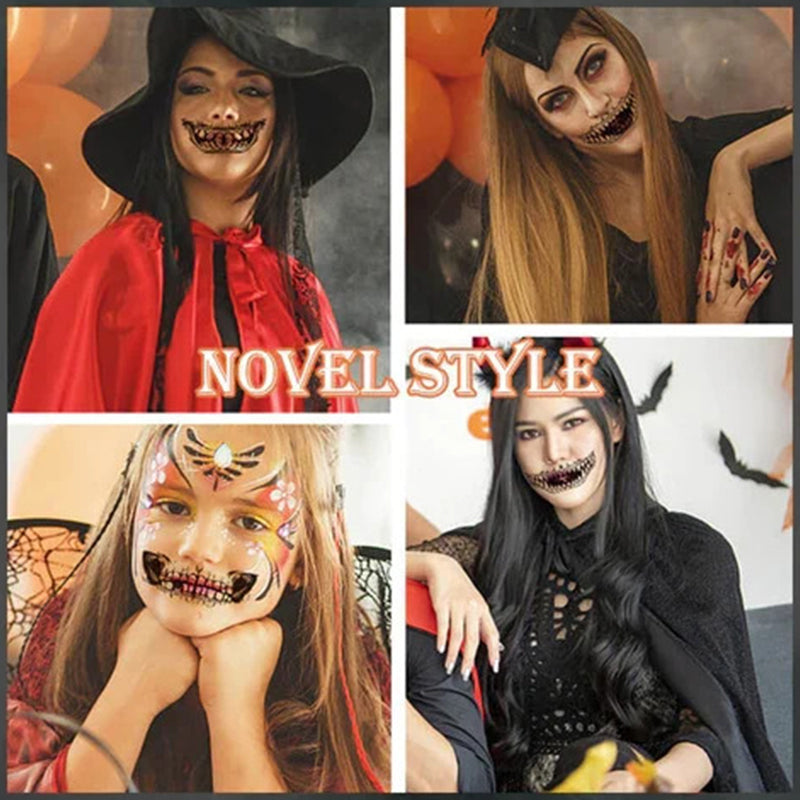 Halloween Prank Makeup Temporäres Tattoo Set