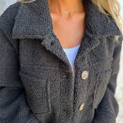 🍂Herbst-Specials🍂Warme Jacke mit Revers für Frauen