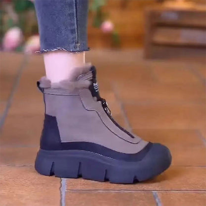 Wasserdichte, warme Schneestiefel mit Reißverschluss für Damen