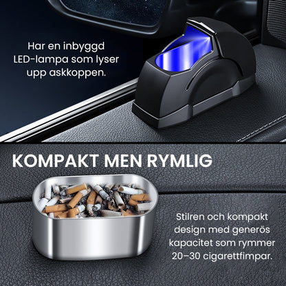 Winddichter Aschenbecher für Autotüren mit LED-Licht