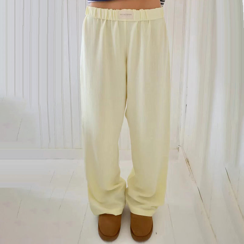Gestreifte Damen Casual Relaxed Fit Straight Lounge Pants