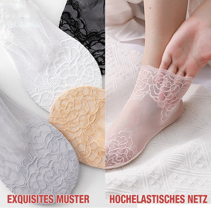 Modische Damen-Spitzensocken (5 Paar)