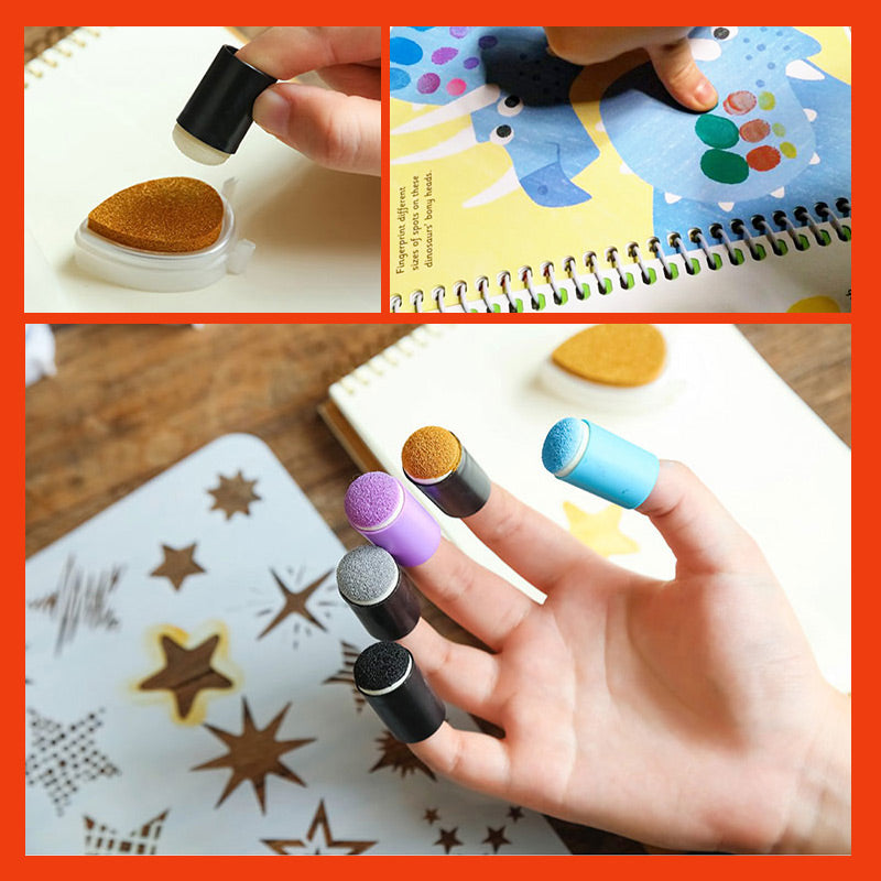 (FRÜHWEIHNACHTSVERKAUF -49 % RABATT) DIY Schwamm-Fingerfarben-Set