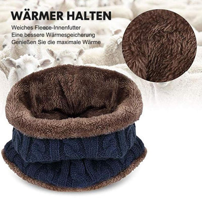 ✨Weihnachtsaktion✨Warme Strickmütze mit Schal