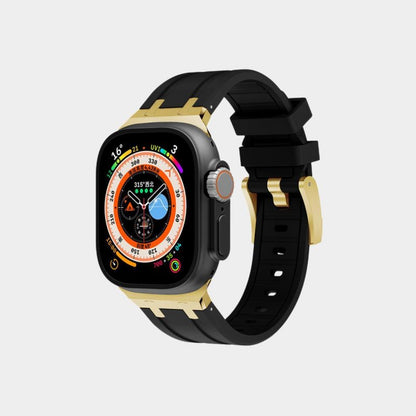 🔥Letzten Tag 50 % Rabatt auf kostenlosen Versand🔥AP Metallkopf-Silikonband für Apple Watch