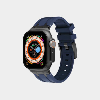 🔥Letzten Tag 50 % Rabatt auf kostenlosen Versand🔥AP Metallkopf-Silikonband für Apple Watch