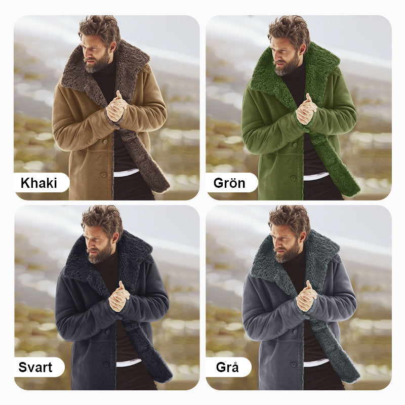 Herren Winterjacke aus dickem Plüsch