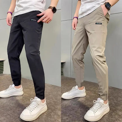 Hochelastische Skinny-Cargohose mit mehreren Taschen für Herren👖