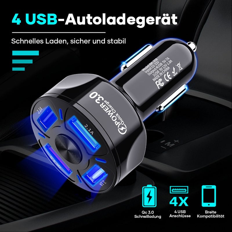 4-IN-1-Schnellladeanschluss für das Auto