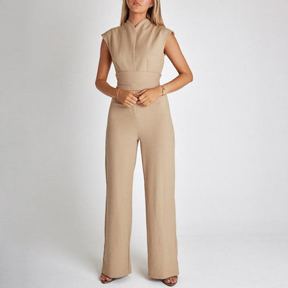 Ärmelloser Jumpsuit mit weitem Bein für Damen