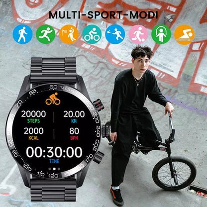 SMARTWATCH BENUTZERDEFINIERTES ZIFFERBLATT, SPORT WASSERDICHT BLUETOOTH  ANRUF SMARTWATCH ECG+PPG