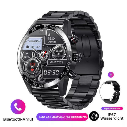 SMARTWATCH BENUTZERDEFINIERTES ZIFFERBLATT, SPORT WASSERDICHT BLUETOOTH  ANRUF SMARTWATCH ECG+PPG