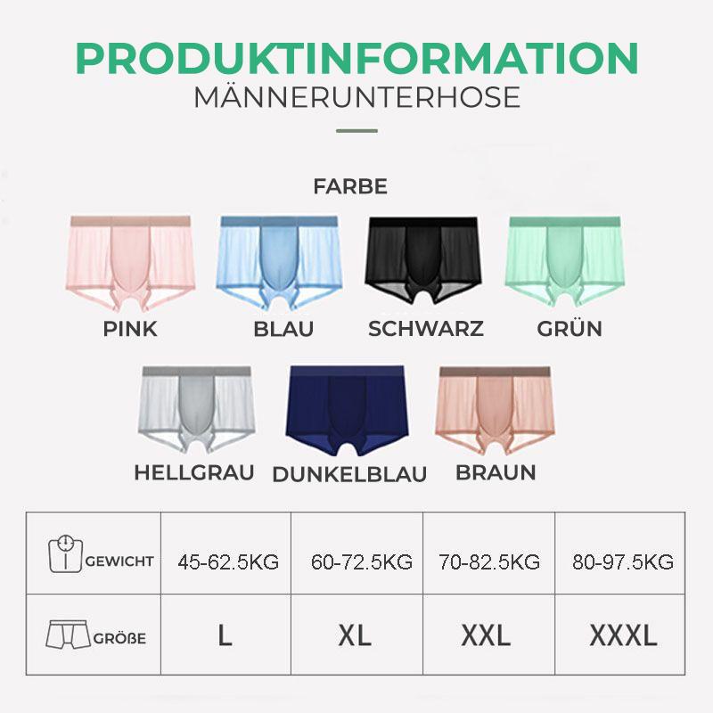 Herren Eis Seiden Boxershorts Unterwäsche✨Sommer Muss✨